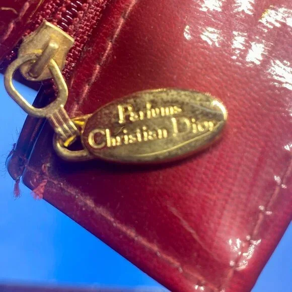 Christian Dior Parfums Hypnotic Poison Metallic Red Vintage Toiletry Bag Dior - Picture 8 of 8